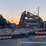 Picture of an excavator on work site