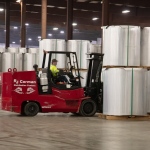 Forklift Operator Moving  an Aluminum Coil