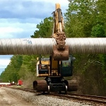 Culvert Coming Down Rail 
